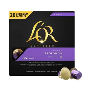 L'Or Espresso Café Profondo Intensiteit 8 Aluminium Capsules, Compatibel Met Nespresso-machines