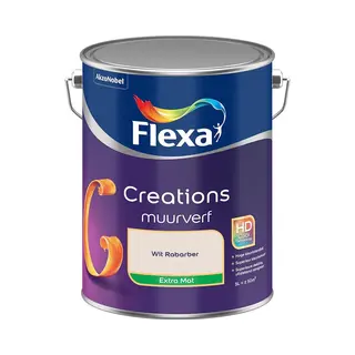 Flexa - Creations Muurverf Extra Mat - Wit Rabarber - Mengverf - 5 L