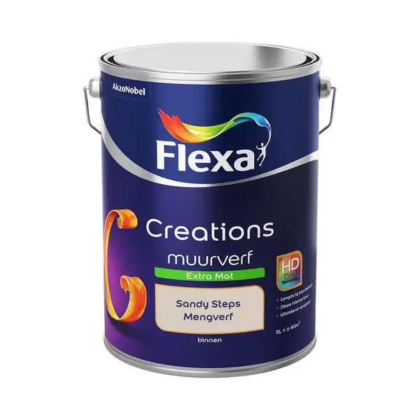 Flexa - Creations Muurverf Extra Mat - Sandy Steps - Mengverf - 5 L thumbnail