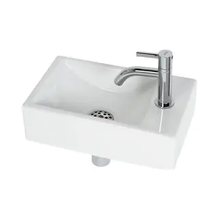 Plieger Austin - Fonteinset Toilet - Incl. Fonteinkraan En Sifon - Wit Keramiek