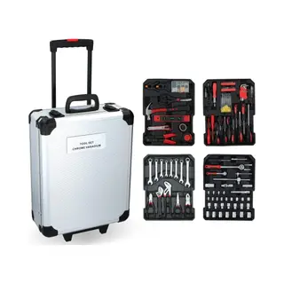 Kinzo Gereedschapset - 187 Delig - Aluminium Gereedschapskoffer