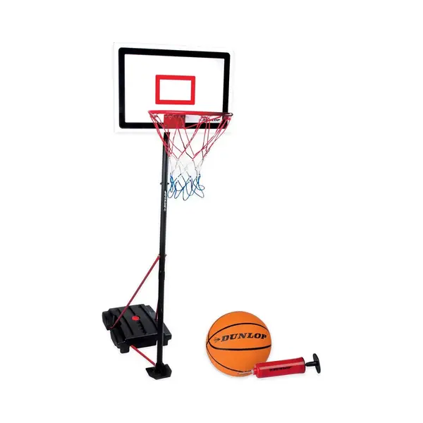 Dunlop Basketbalset - Speelset Junior - In Hoogte Verstelbaar, 165 - 205 Cm - Basketbal Standaard, Bal, Pomp thumbnail