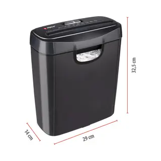 Alpina Papierversnipperaar – Papiervernietiger Voor Thuis En Kantoor – Shredder Vernietigt Creditcard - Versnipper 6 A4 Vellen In 1 Keer – 10L