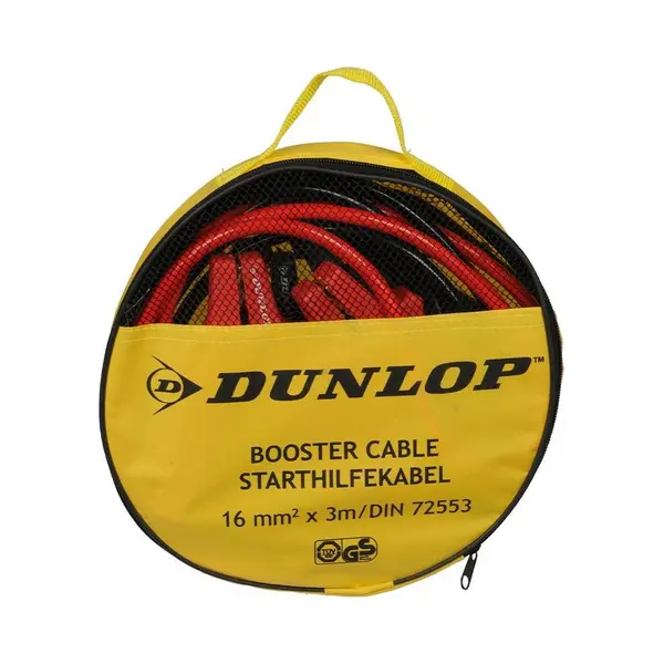 Dunlop Starthilfekabel Auto 16 Mm² X 3 M - Starterkabel Mit Aufbewahrungstasche - Krokodilklemmen - TÜV Zertifiziert thumbnail