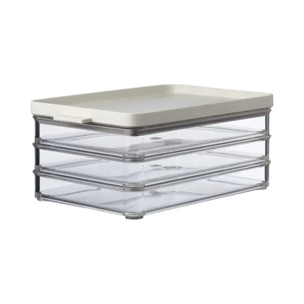 Mepal Meat Fridge Storage Containers 3 Layers - Container With Lid For Meat - Fridge Container For Kitchen Storage & Organization - Dishwasher-safe - thumbnail