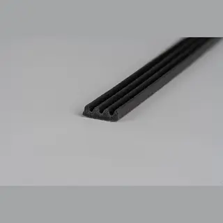 Tochtband - Zwart - Kunststof - Ellen - Ellen K-profiel 9 X 3 Mm X 7.5 M Zwart