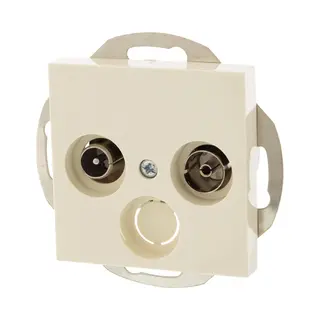 Gira SY55 Inbouw Contactdoos Radio/Tv Crème