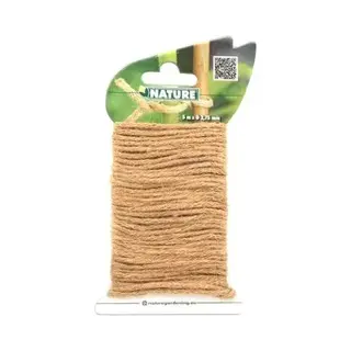 Nature Jute Bindtouw Naturel Met Ijzeren Kern 5 M - Klim-En Geleide Artikel - Natural Ø2.75mm