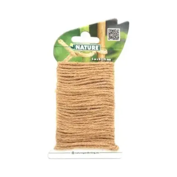 Nature Jute Bindtouw Naturel Met Ijzeren Kern 5 M - Klim-En Geleide Artikel - Natural Ø2.75mm thumbnail