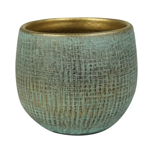 Ts Indoor Blumentopf Ryan D13 Cm Mint/Gold thumbnail