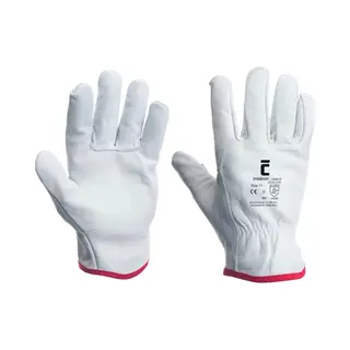 SafeWorker 430*13 Driver Glove Rundleder 01020107 - 12 Stuks - Wit - 9