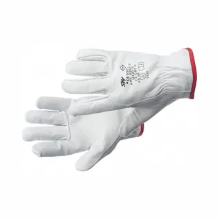 SafeWorker 430*13 Driver Glove Rundleder 01020107 - 12 Stuks - Wit - 10
