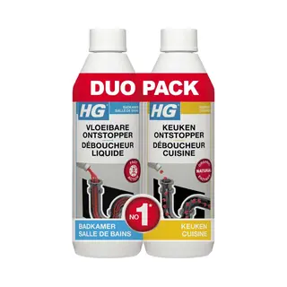 Hg Vloeibare Ontstopper&Keukenontstopper Promopack 2 X 500 Ml