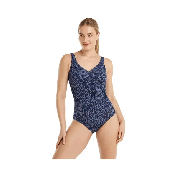 Ten Cate Badpak Soft Cup V-neck Zebra Stripe Blue Voor Dames | Maat 50 thumbnail