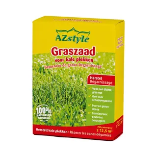 AZstyle Graszaad Herstel - Snelkiemend Gazon Gras – Herstelt Kale Plekken – Vogelwerende Coating – Geschikt Voor Zon- En Schaduw Gazons - Snelle
