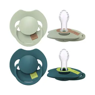 Difrax Lovi Dynamische Prime Fopspeen - 6 Tot 18 Maanden - Lichtgroen & Groen - 2 Stuks