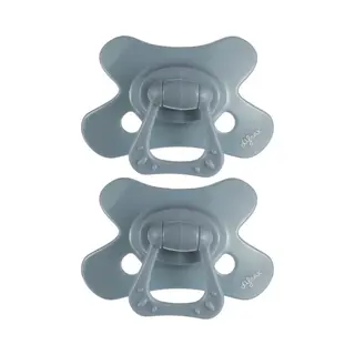 Difrax Natural Fopspeen - 6 Tot 12 Maanden - Grijs - 2 Stuks