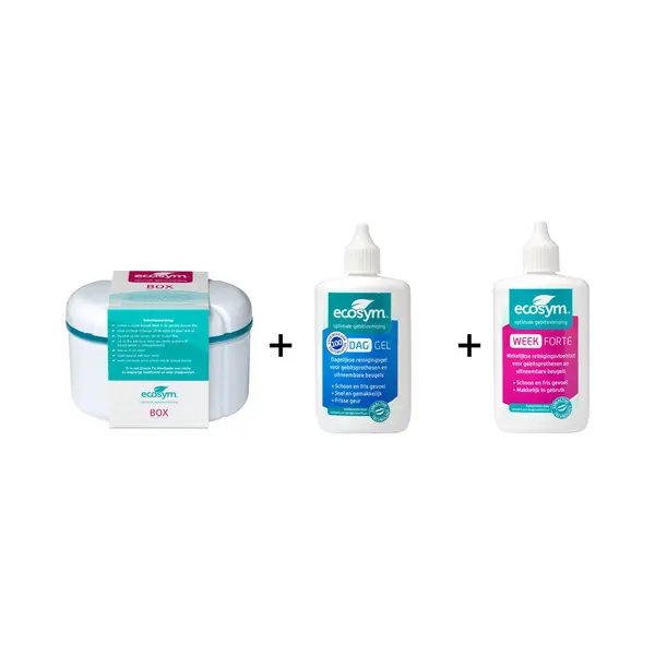 Ecosym Gebitsbakje + Week Gel + Dag Gel - Kunstgebitreiniging - Starter Set thumbnail