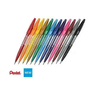 Pentel Sign S15C Brushstiften, Etui à 12 Stuks