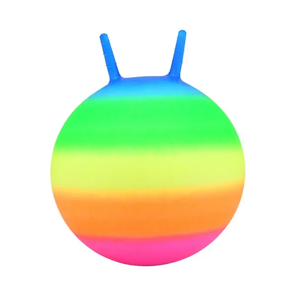 JohnToy Hüpfball Regenbogen 45cm - Outdoor Spielzeug Springball thumbnail