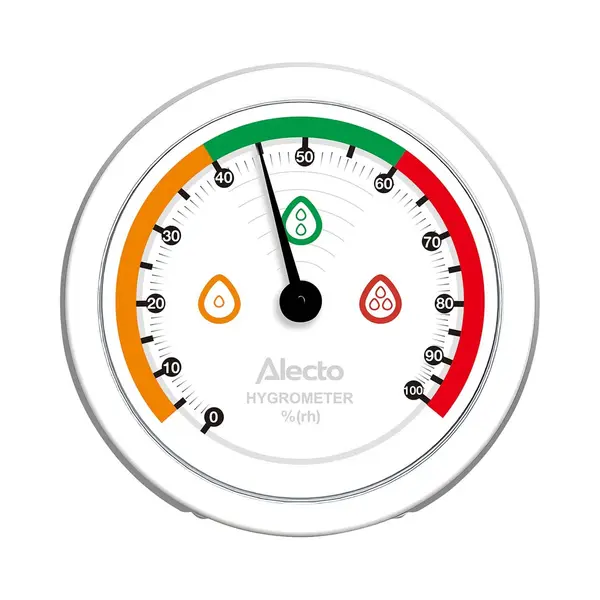 Alecto Thermometer, Thermometer + Hygrometer, Wit, Zwart thumbnail