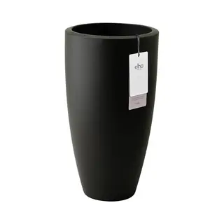 Elho June Round High 40 - Uv-bestendig En Kleurvaste Bloempot - Binnen & Buiten - Ø 39.0 X H 70.1 Cm - Zwart