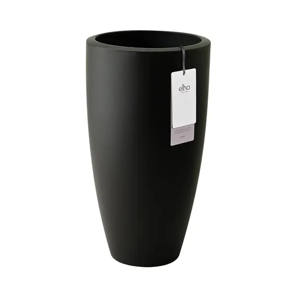 Elho June Round High 40 - Uv-bestendig En Kleurvaste Bloempot - Binnen & Buiten - Ø 39.0 X H 70.1 Cm - Zwart thumbnail