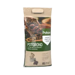 Pokon Bio Turfvrije Potgrond - 10l - Potgrond Universeel - 100 Dagen Voeding - Potgrond Voor Binnen En Buiten