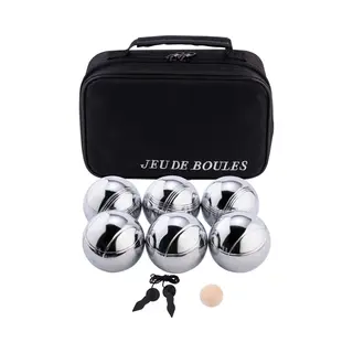Engelhart Metalen Jeu De Boules - 6 Ballen In Zwarte Rits Tas - Pétanque - Boules - Metalen Ballen - Geschikt Voor Elke Jeu De Boules Baan - Longfield