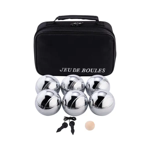 Engelhart Metalen Jeu De Boules - 6 Ballen In Zwarte Rits Tas - Pétanque - Boules - Metalen Ballen - Geschikt Voor Elke Jeu De Boules Baan - Longfield thumbnail