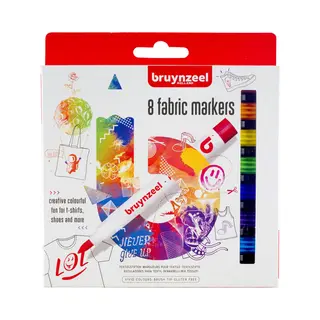 Bruynzeel Fabric Markers Set 8