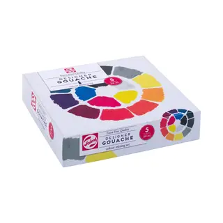 Talens Gouache Extra Fijn Mengset Plakkaatverf 5x20ml Tubes Multicolor.