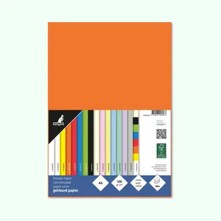 Kangaro 100 Vellen Briefpapier Oranje Din A4-120 G/m² Fsc Mix Briefpapier Knutselpapier K-0043F055-29, 7 X 21 X 1, 5 Cm