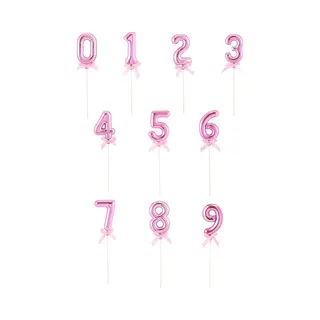 Espa - Taarttopper Cijfer Roze Met Strik 12, 7 Cm Voor Verjaardagstaart