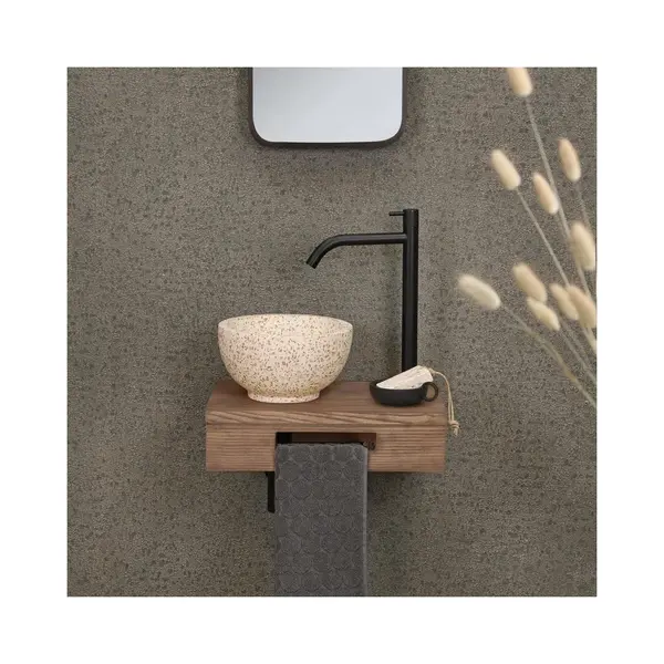 Differnz, Wastafelconsole, Brunnenbrettdifferenzholz 40x25x10 Cm Braune Eiche thumbnail