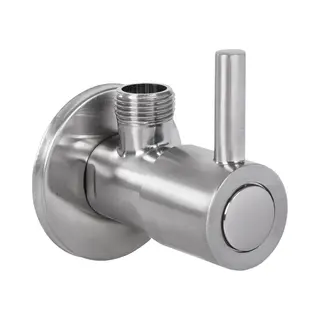 Differnz Hoekstopkraan Mat Chroom – Met Rozet 1/2"/ 3/8" – Toiletkraan