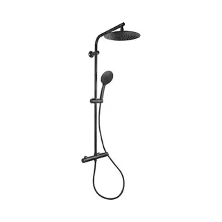 Differnz Thermoline - Doucheset - RegendoucheØ 25 Cm En Handdouche Ø 12 Cm - Mat Zwart