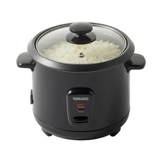 Tomado TRC1001B - Rijstkoker - Inhoud 1 Liter - Warmhoudfunctie - 5 Porties - Anti Aanbaklaag - Rice Cooker - Zwart
