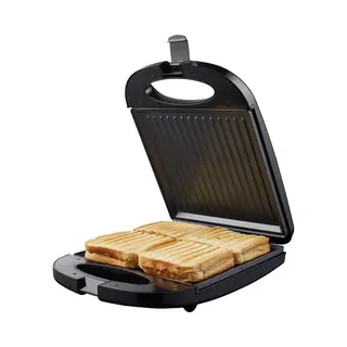 Tomado TGS4000B - Xxl Tosti Apparaat - 4 Tosti's - Panini Grill - Pfas Vrij - Grill Apparaat - 1200W - Tosti Ijzer - Zwart