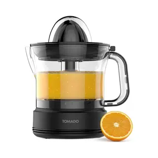 Tomado TJC4003B Citruspers - Elektrische Citruspers - Citroenpers - Sinaasappelpers - Inclusief 2 Perskegels - 700 Ml - Instelbaar Pulpfilter