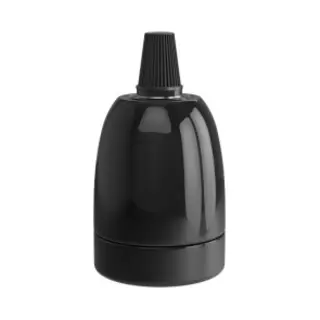 Calex | Lamphouder | E27 Fitting | Keramiek | Zwart | 60W