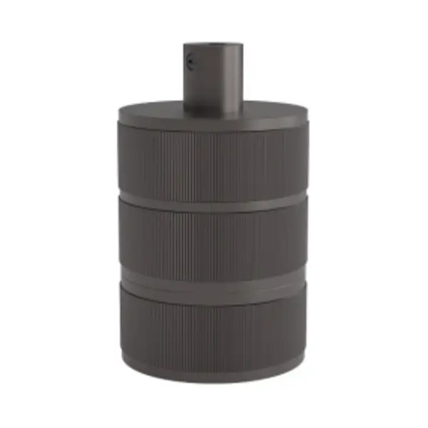 Calex Lamphouder E27 Aluminium 3 Rings Model Mat Parel Zwart, Ronde Kabel Klem thumbnail
