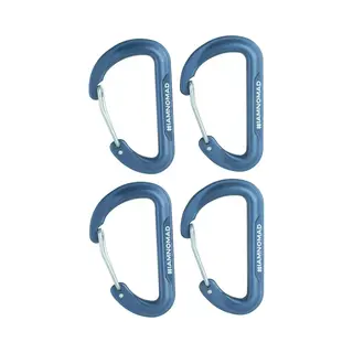 Nomad® Karabijnhaken 4 Stuks | Blauw | 5, 2 X 3, 5 Cm | Karabijnhaak Klein | Backpack Sleutelhanger Camping Accessoires