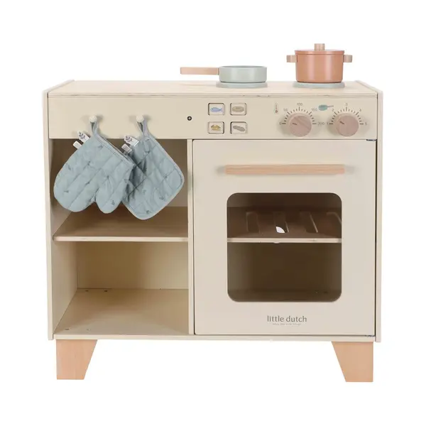 Little Dutch Kinderküche Spielküche Aus Holz Inkl. Töpfe Und Topflappen - Beige thumbnail