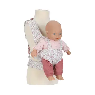 Little Dutch Puppentrage Bauchtrage Für Puppen Babypuppen Oder Plüschtiere Mit Schultergurte Und Verstellbaren Bändern - Soft Flowers Rosa