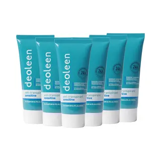 Deoleen Anti-transpirant - Crème Sensitive - Deodorant - 50 Ml 6 Pack