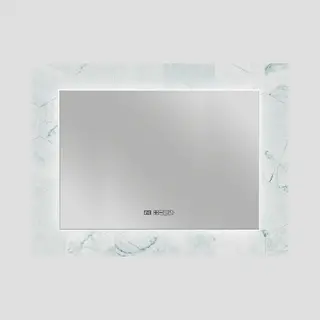 Eurom Sani 600 Mirror Infraroodpaneel Met Spiegel - 100x70cm - Led Verlichting - WiFi - 600 Watt - Mat Wit