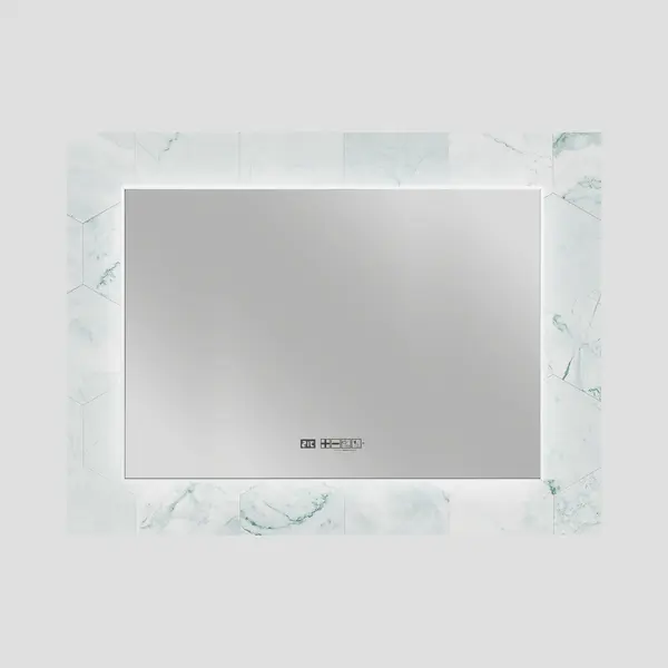 Eurom Sani 600 Mirror Infraroodpaneel Met Spiegel - 100x70cm - Led Verlichting - WiFi - 600 Watt - Mat Wit thumbnail