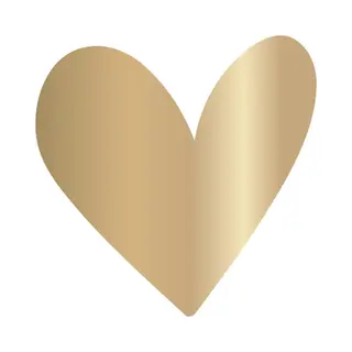House Of Products - Stickers - Cadeauversiering - Hart - Goud - 20 Stuks - 55 Mm