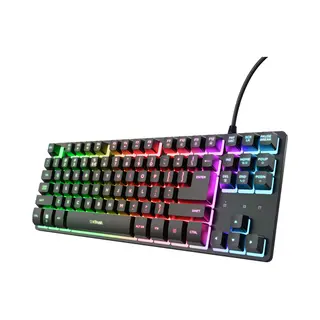 Trust Gxt 833 Thado - Bedraad Gaming Toetsenbord - Tenkeyless (Tkl) - Pc/PS5 - Azerty Be - Zwart